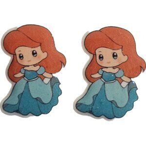 Acrylic Princess Post Earrings - New